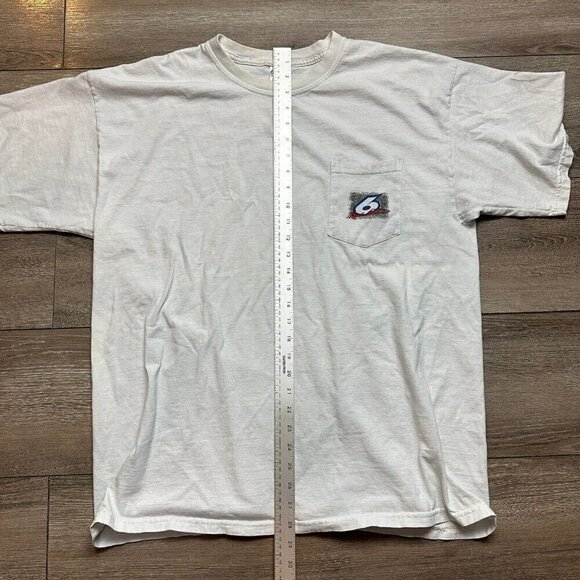 Nascar Mark Martin Salute to You Pocket Shirt Size XL White Y2K READ - Picture 8 of 8